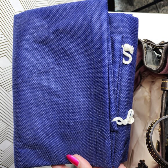 Dooney & Bourke Black Croco Embossed Leather Satchel Double Strap Tote Bag - Picture 11 of 11